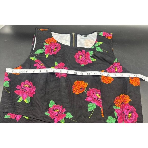 TORRID Women’s Colorful Floral High Low Zip Back Sleeveless Blouse Top Sz 2X - Picture 7 of 10